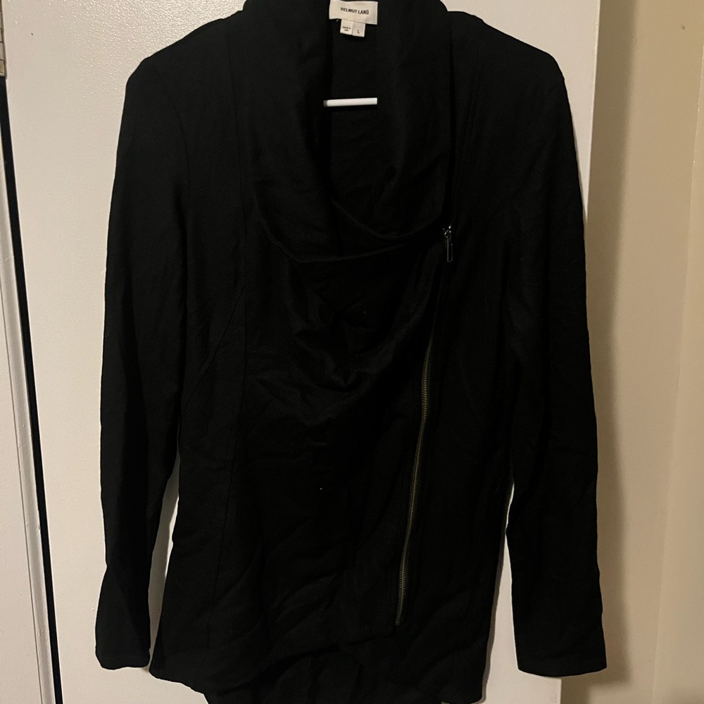 Helmut lang  Black Asymmetrical Jacket